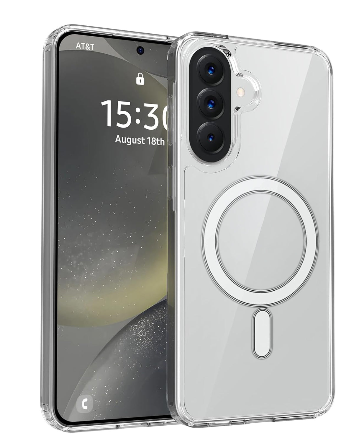 Crystal Clear Wireless-Charging Compatible Case for Galaxy A57