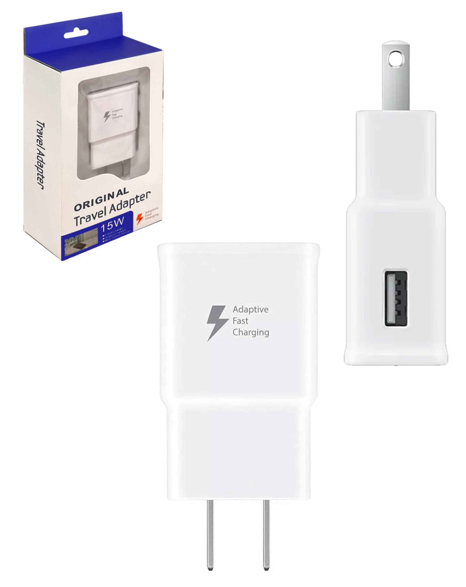 Adaptive USB-A Fast Charging Wall Adapter — 15W, White