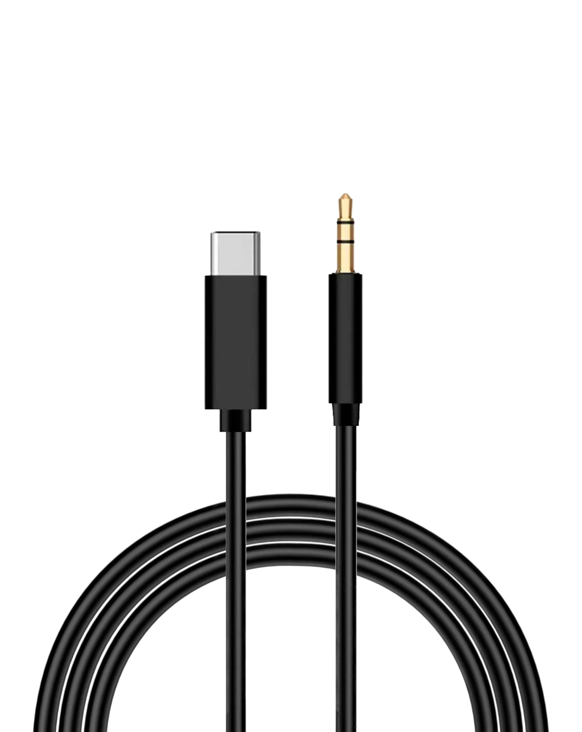 USB-C-AUX Headphone Jack Cable — Black, 3ft
