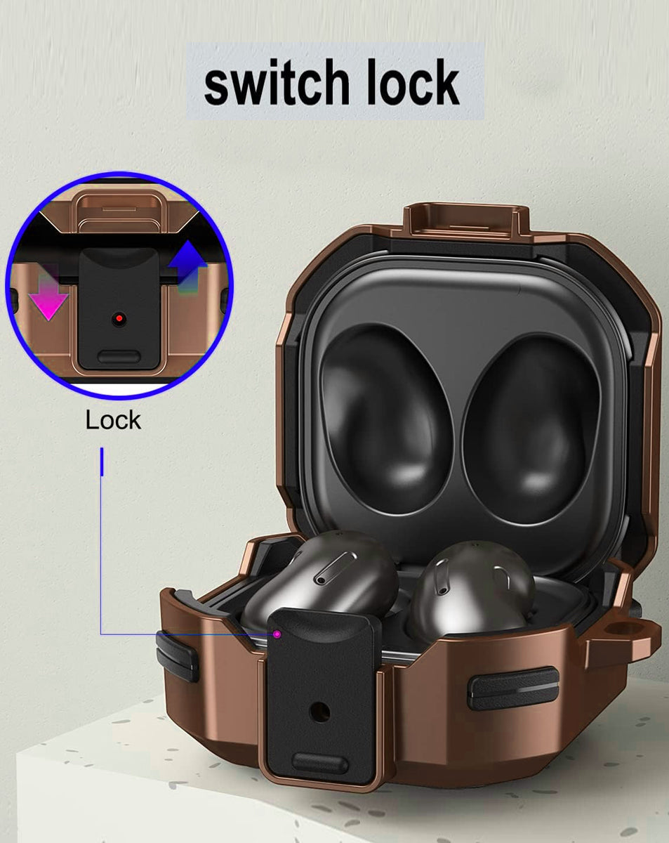 Heavy-Duty Shockproof Case for Galaxy Buds Pro / Buds 2 Pro / Buds 2 / Buds FE / Buds Live — Rose Gold