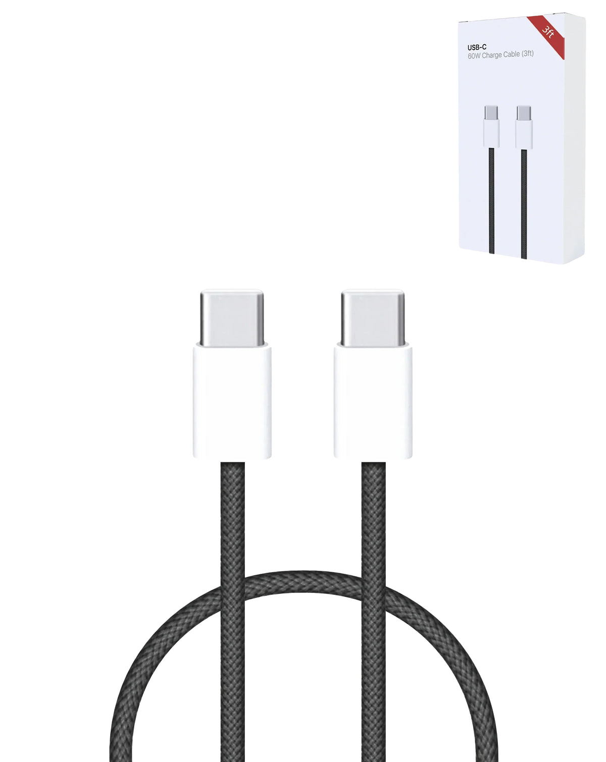 Buy 60W USB-C to USB-C Fast Charging Cable for iPhone 15, 16 & iPads — Black