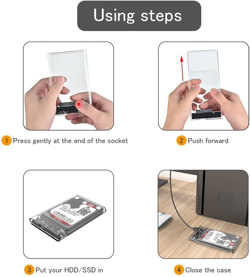 2.5" Sata Hdd External Hard Drive Enclosure USB 3.1