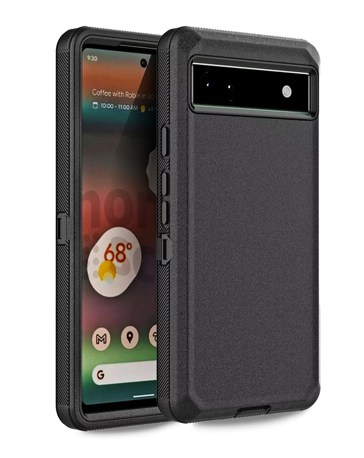Heavy-Duty Shockproof Case for Google Pixel 6 — Black