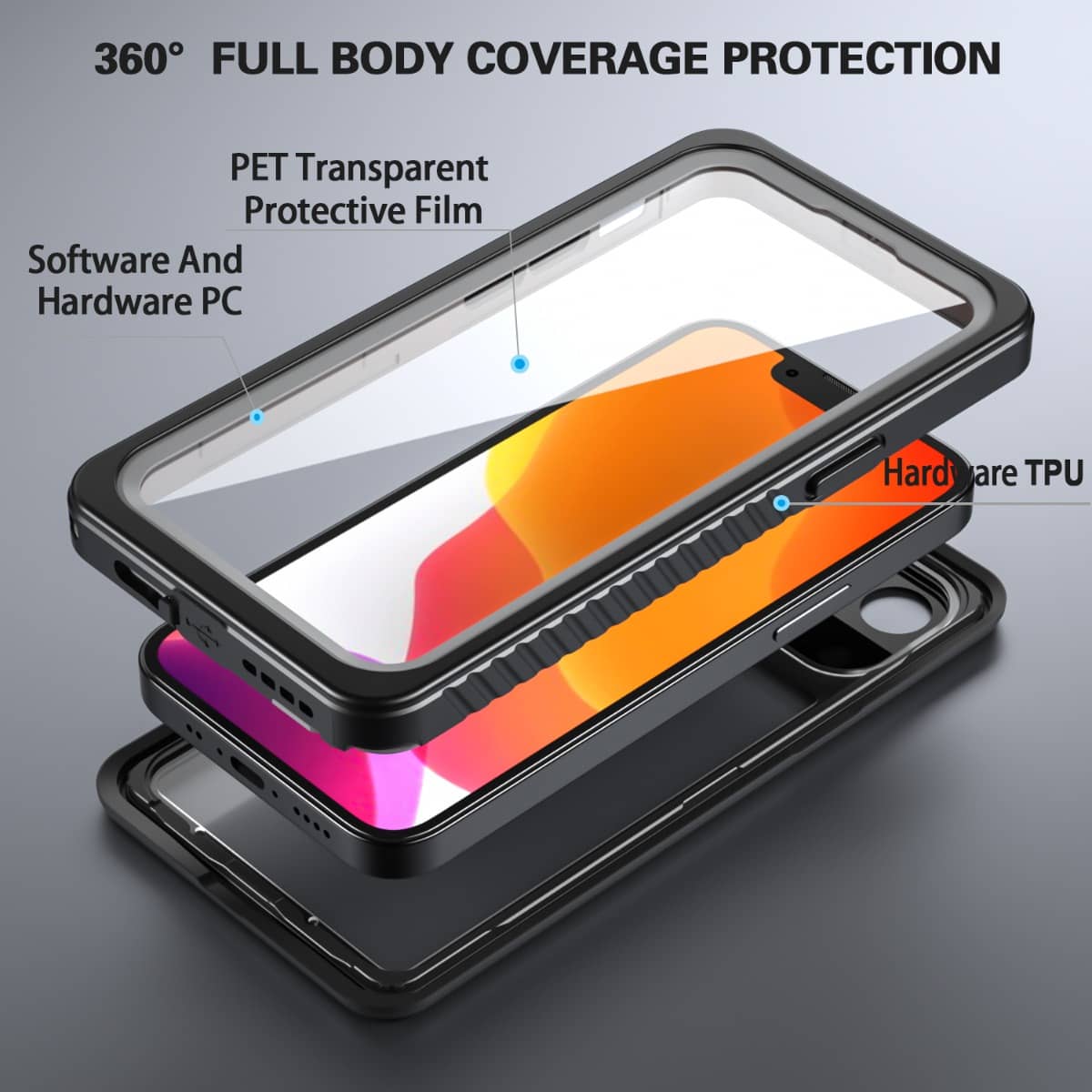 Crystal Clear Water-Resistant Case for iPhone 12
