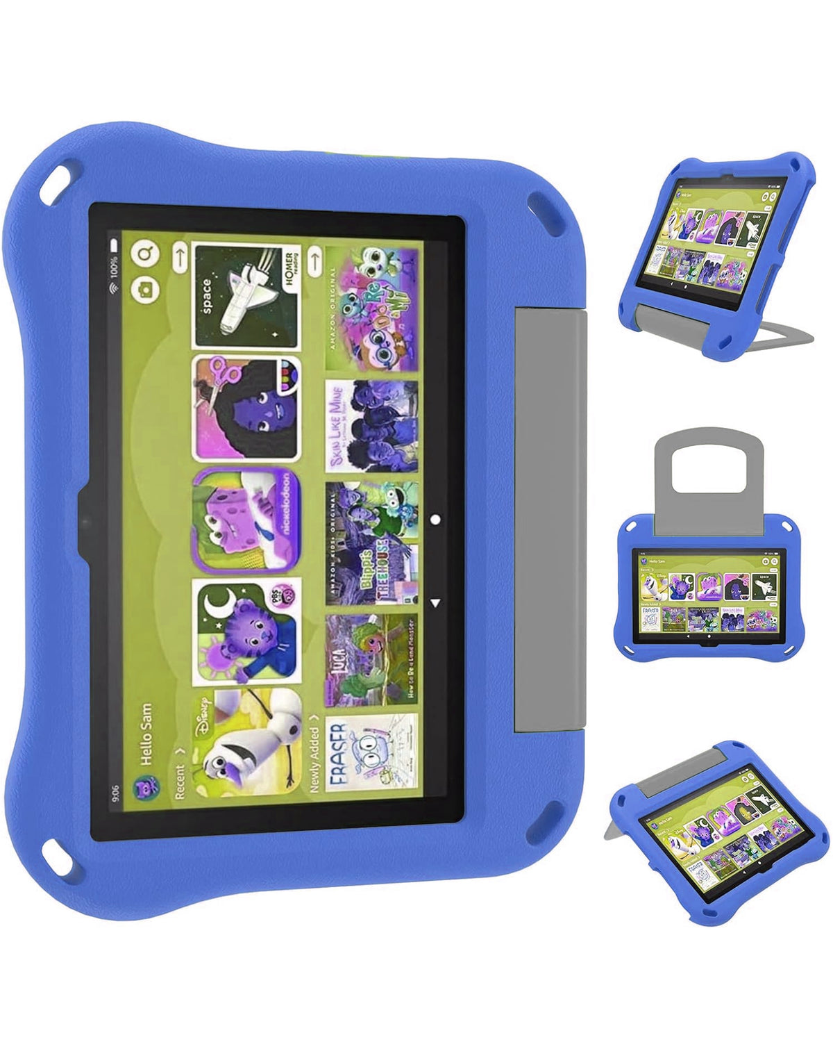 Heavy-Duty Shockproof Kickstand Case for Kindle Fire HD10 2023 — Light Blue