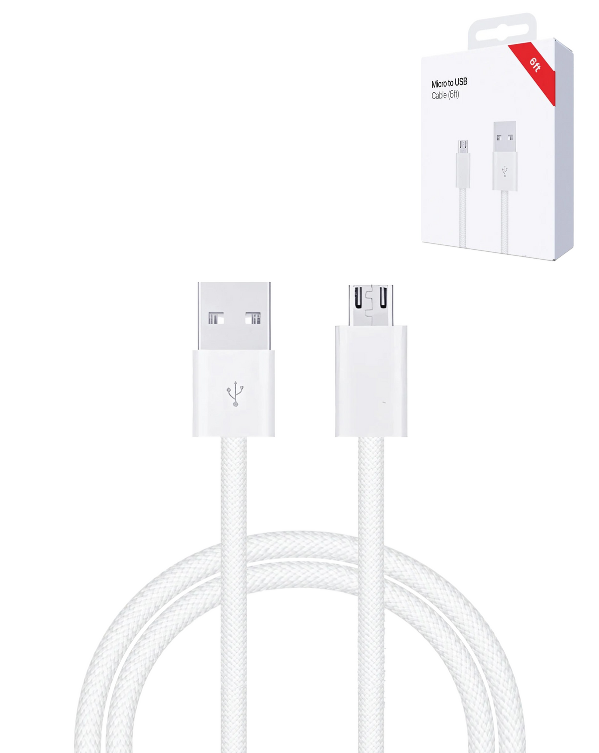USB A-M Fast Charging Data Cable — 6ft, 12W