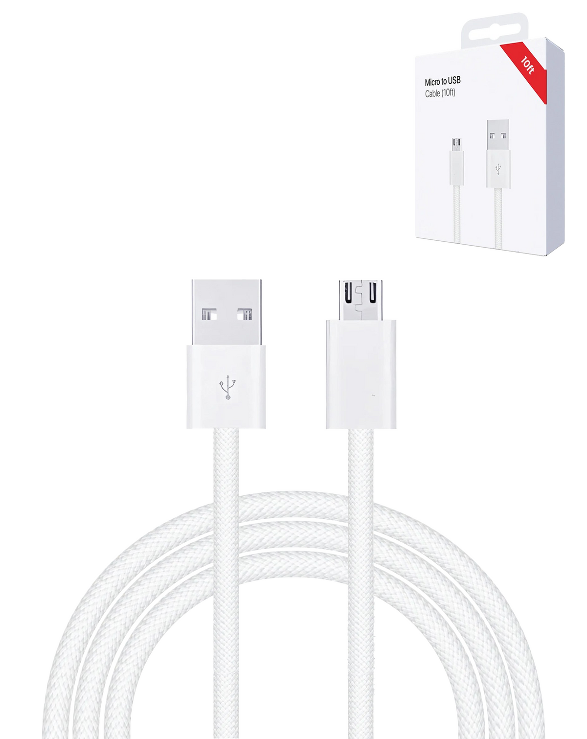USB A-M Fast Charging Data Cable — 9ft, 12W
