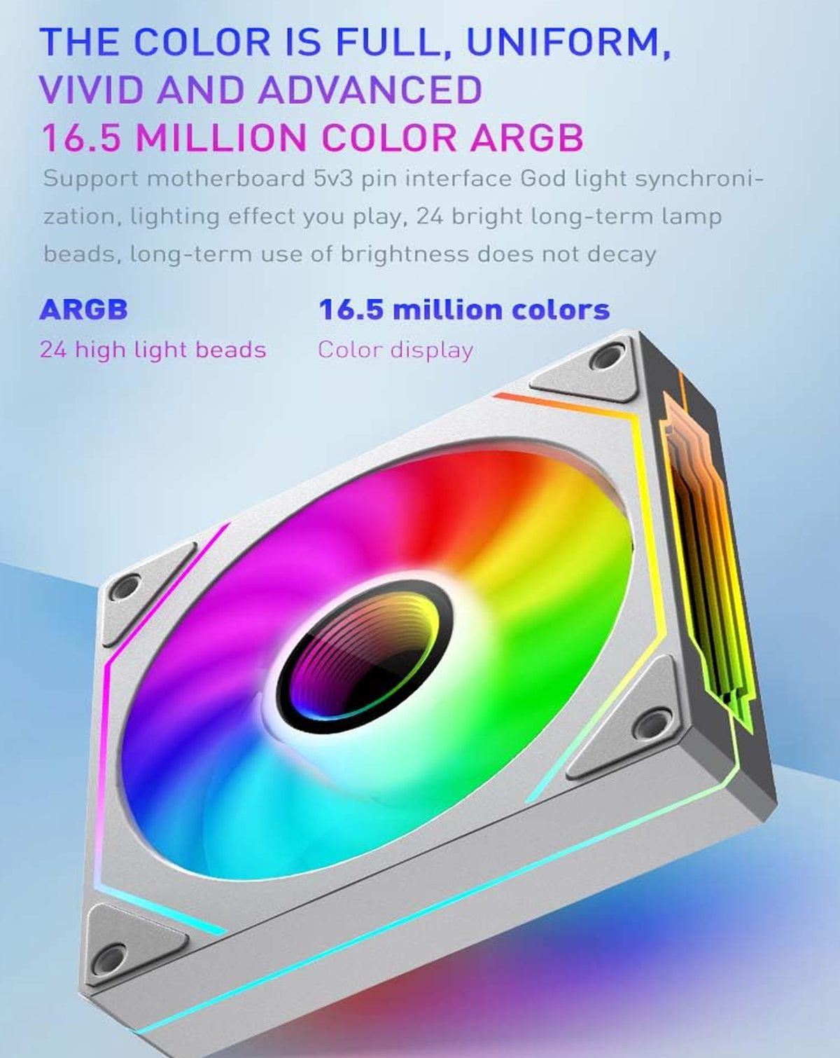 4Pro Quiet Cooling Fan — Argb, 120*120*25MM, White