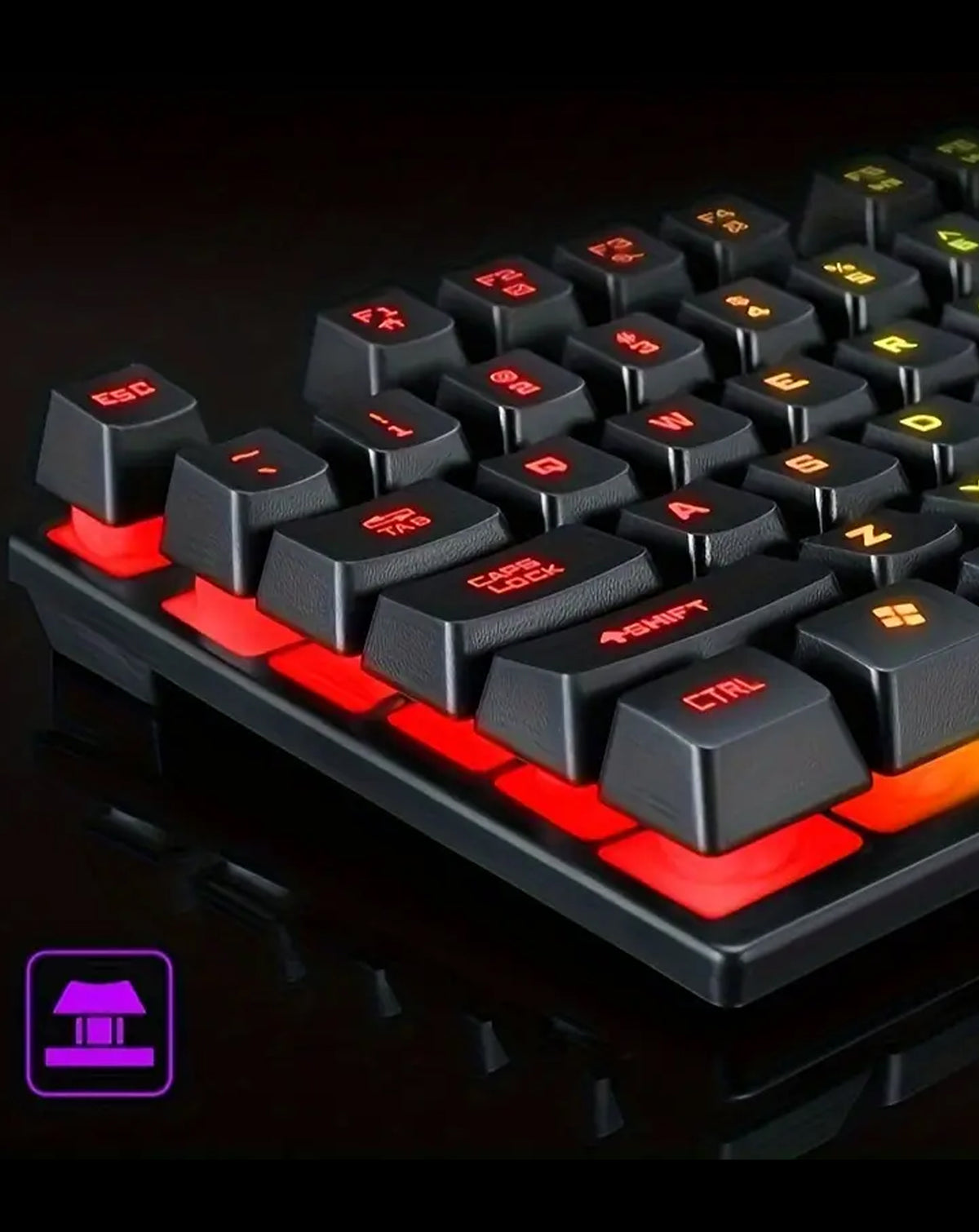RGB Full Size Gaming Keyboard with Multimedia Keys — T20