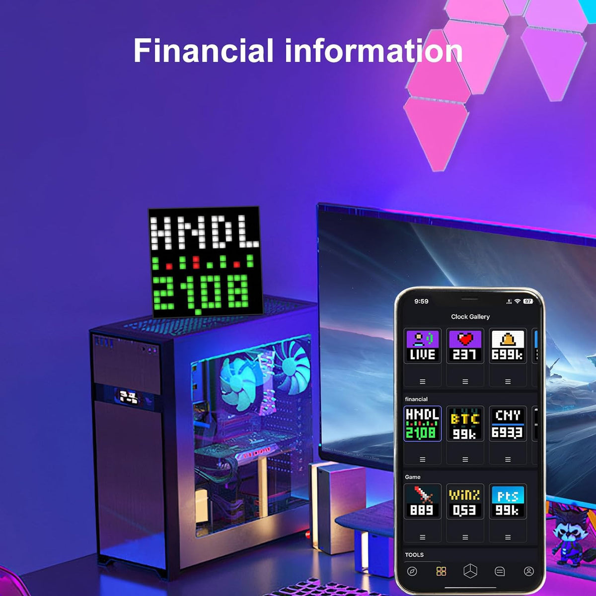 LED Matrix Application Controlled Pixel Screen Display