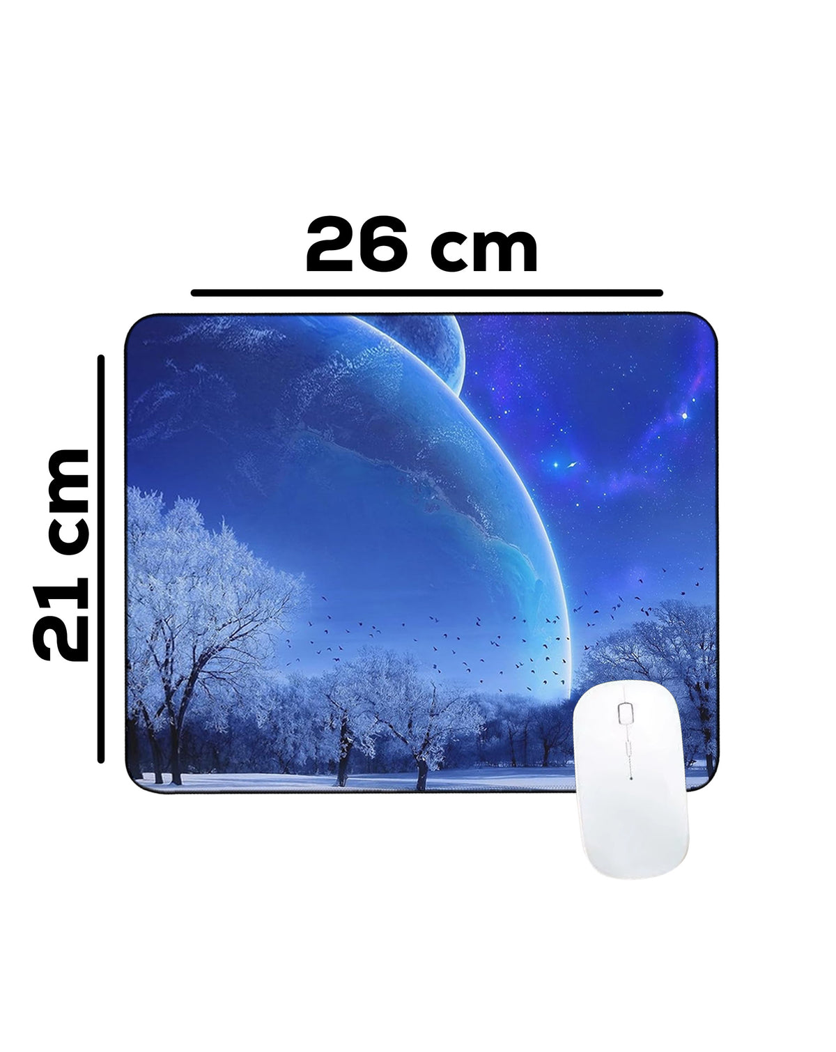 Nature Locked-Edge Mouse Pad — 26x21cm, 2mm Thickness