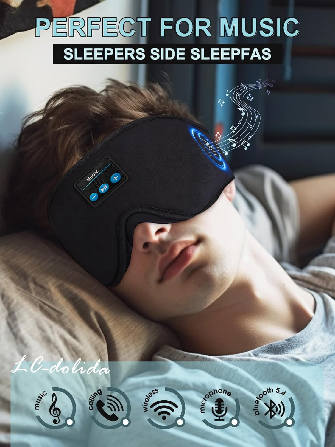 Rechargeable Wireless Speaker Sleep Mask