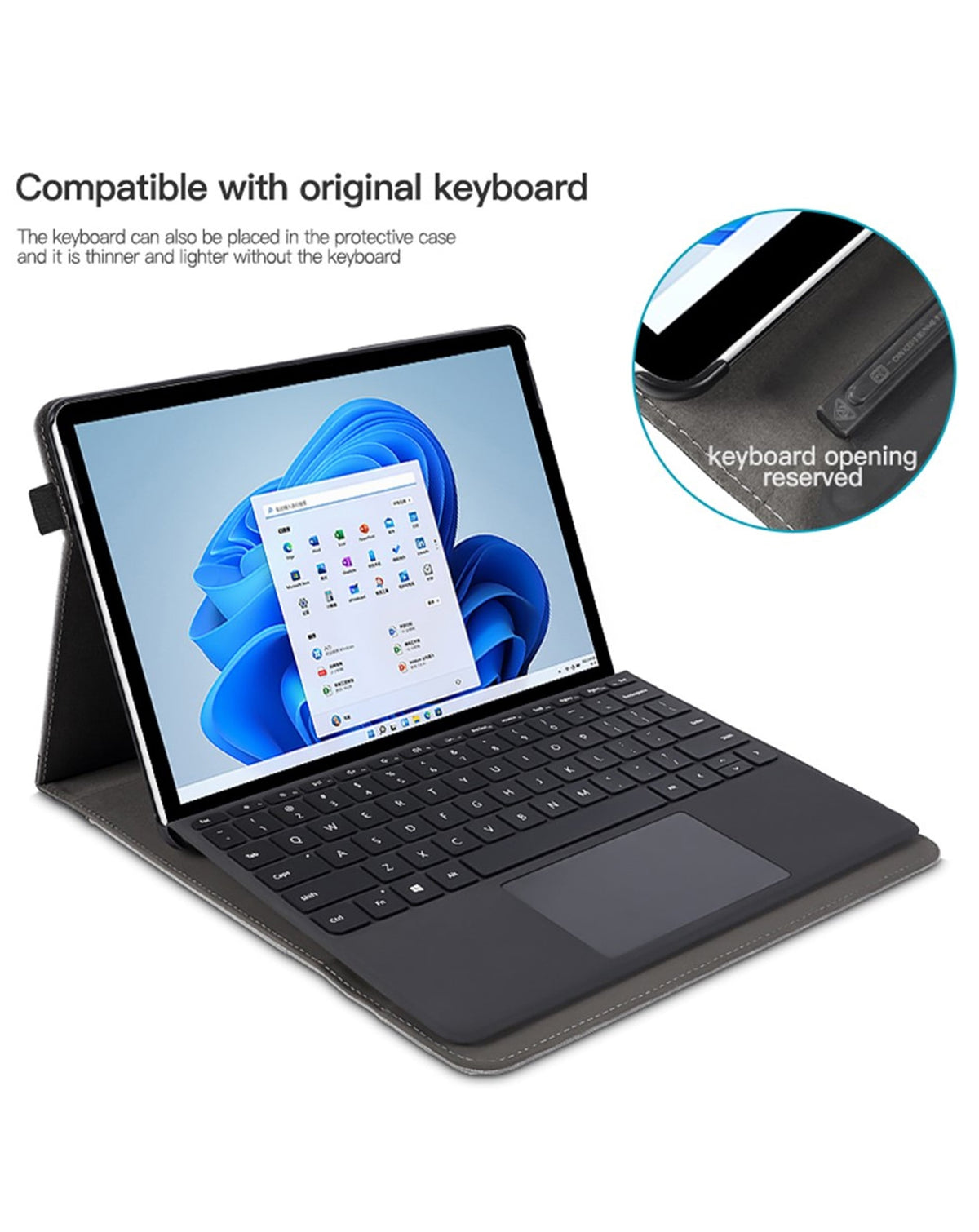 Protective Case for Surface Pro 9 / 10 / 11 — Black