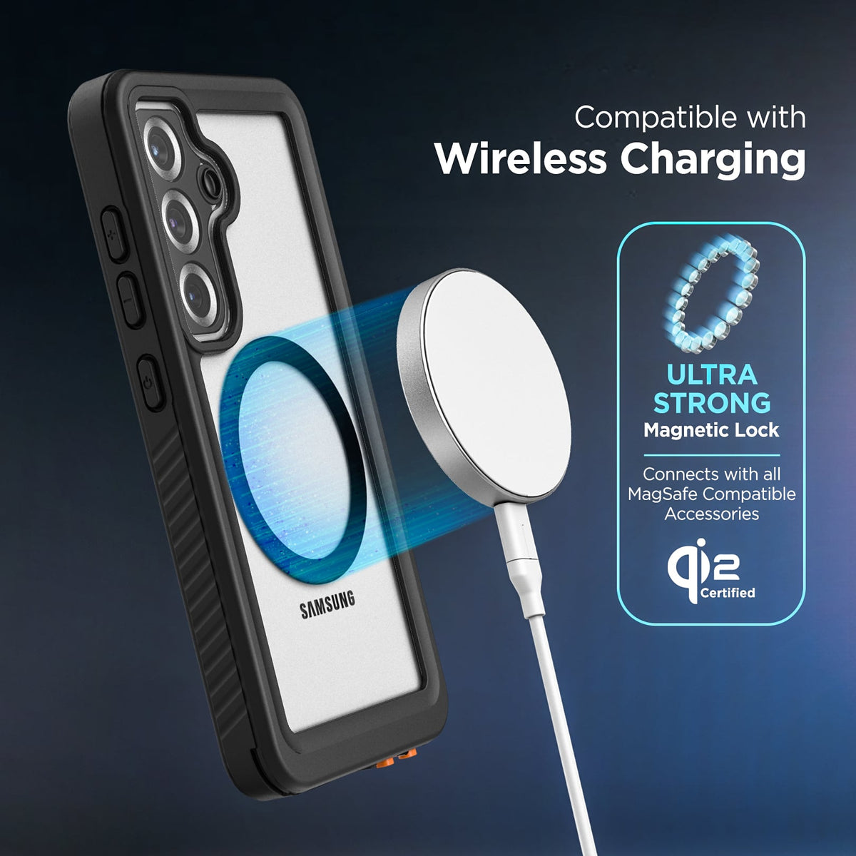 Crystal Clear Water-Resistant Case for Galaxy S25