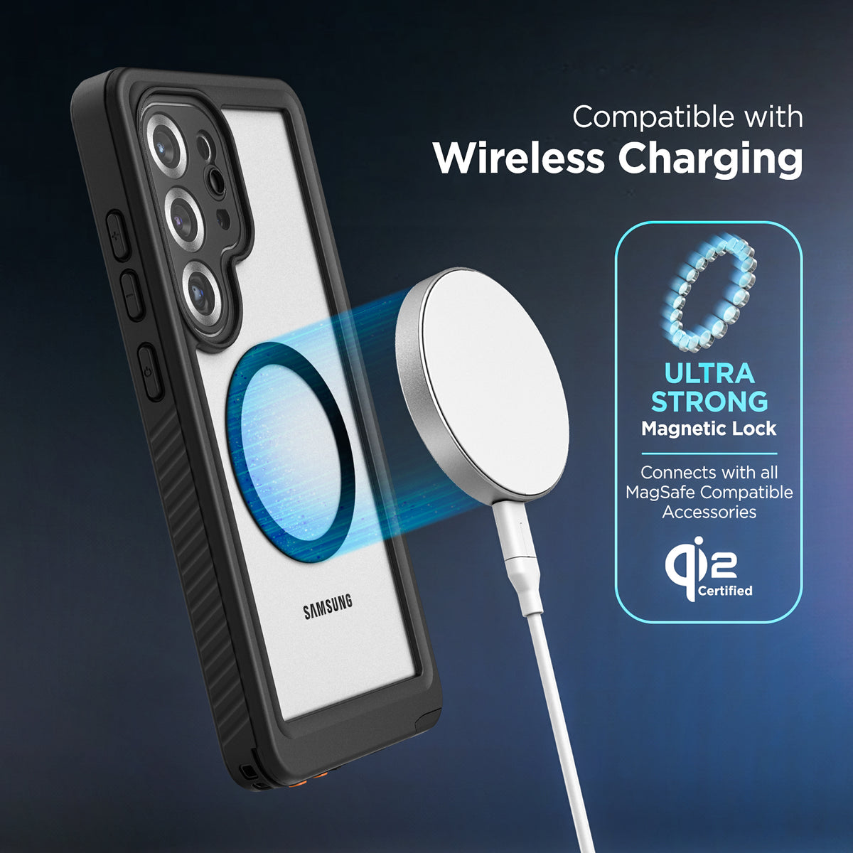 Crystal Clear Water-Resistant Case for Galaxy S25 Ultra