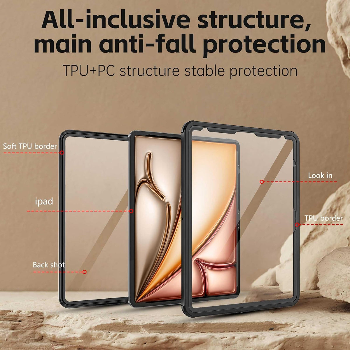 Water-Resistant Case for iPad Pro 12.9 1st / 2nd