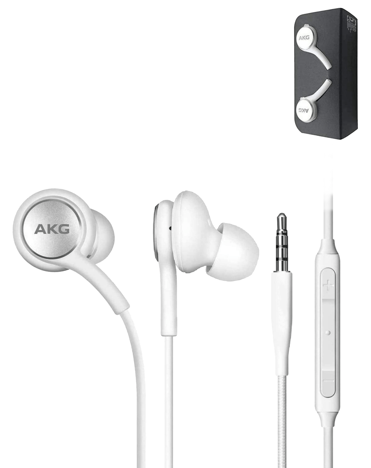 Akg Galaxy S10 Stereo Headphones with Microphone and Volume Buttons — White