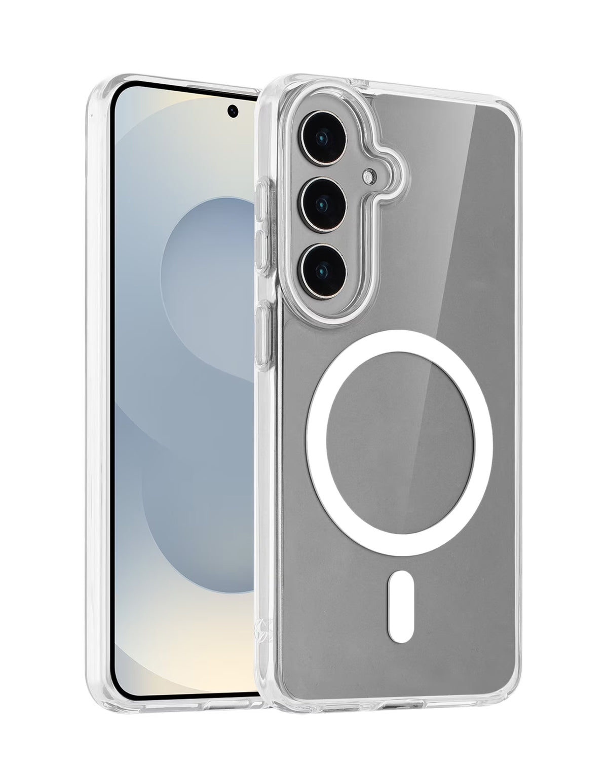 Crystal Clear Wireless-Charging Compatible Case for Galaxy S26FE — Clear