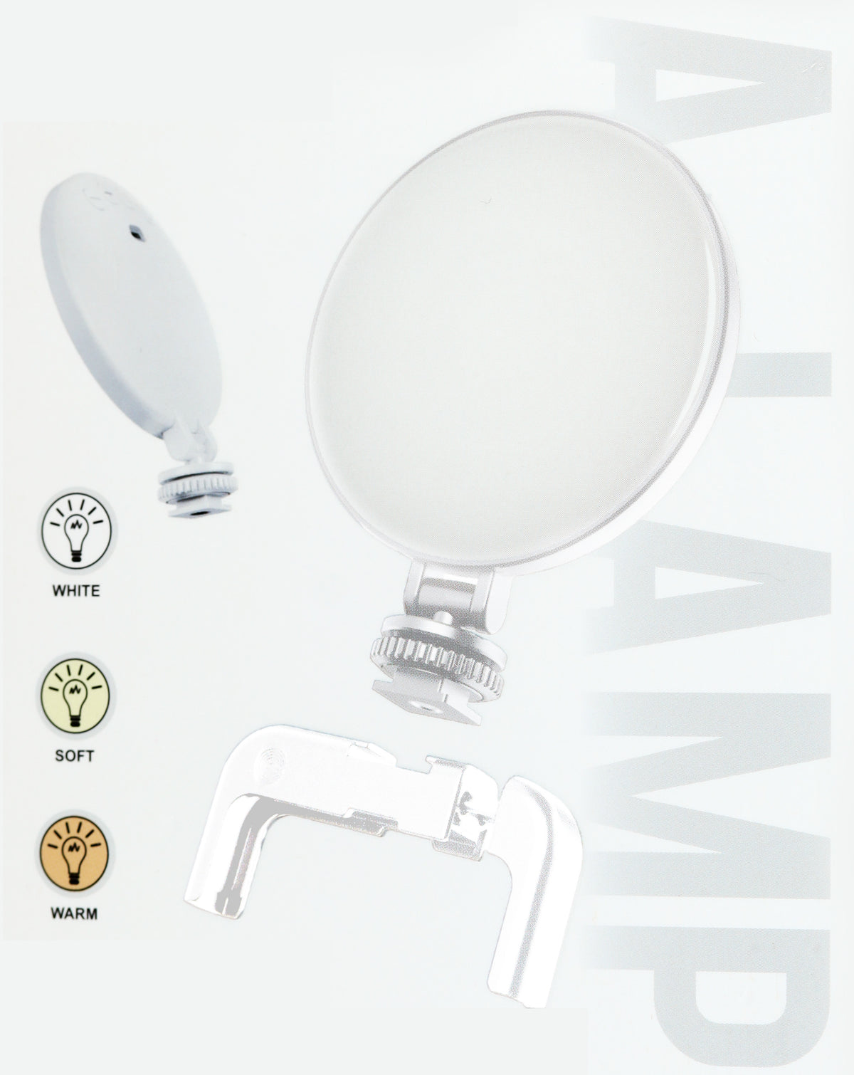 Led Selfie Ring Light Clip — White