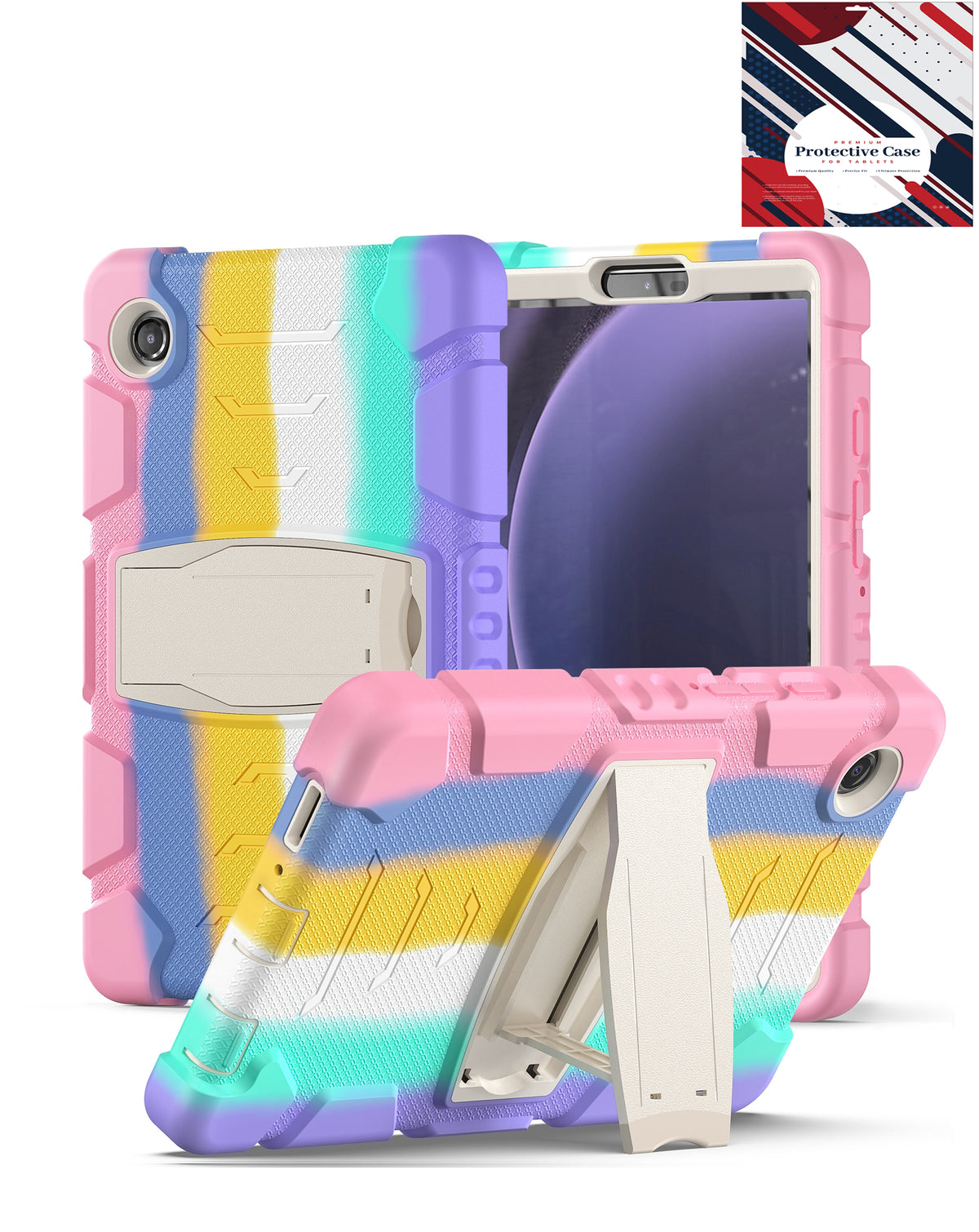 Full-Body Case for Galaxy Tab A9 2023 8.7 X110 X115 X117 — Colorful Pink