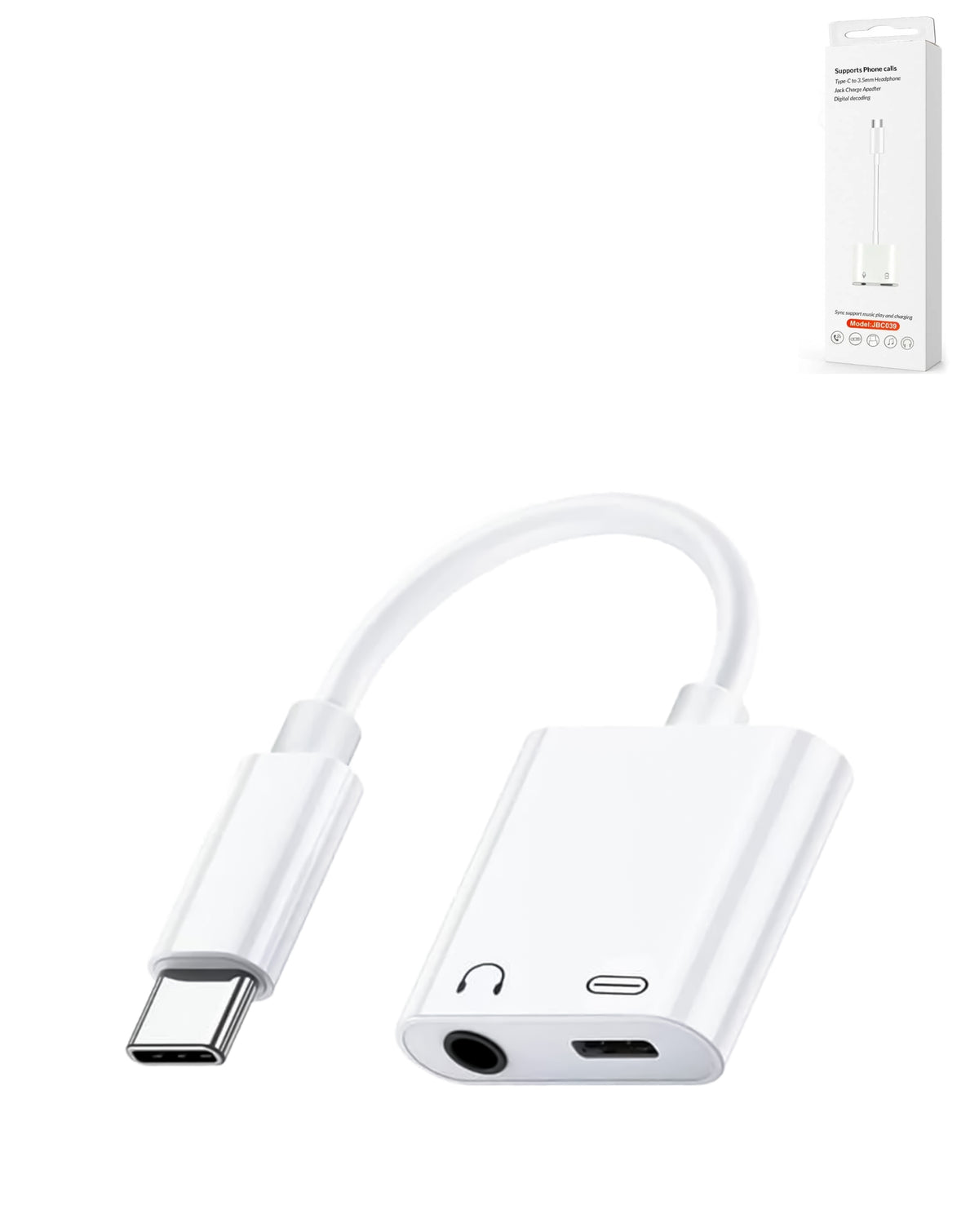 USB-C to USB-C & Audio Jack AUX Adapter — 3.5mm