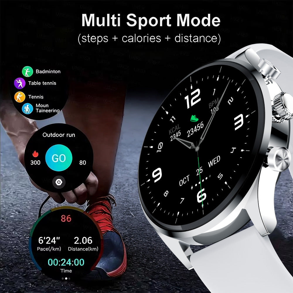 DaFit Smart Watch with 1.43" Amoled Display — Silver