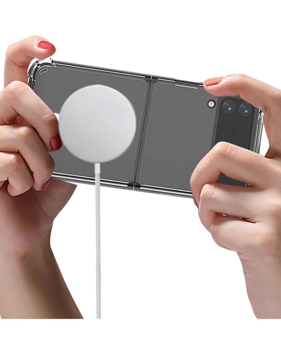 Crystal Clear Wireless-Charging Compatible Case for Galaxy Z Flip 4