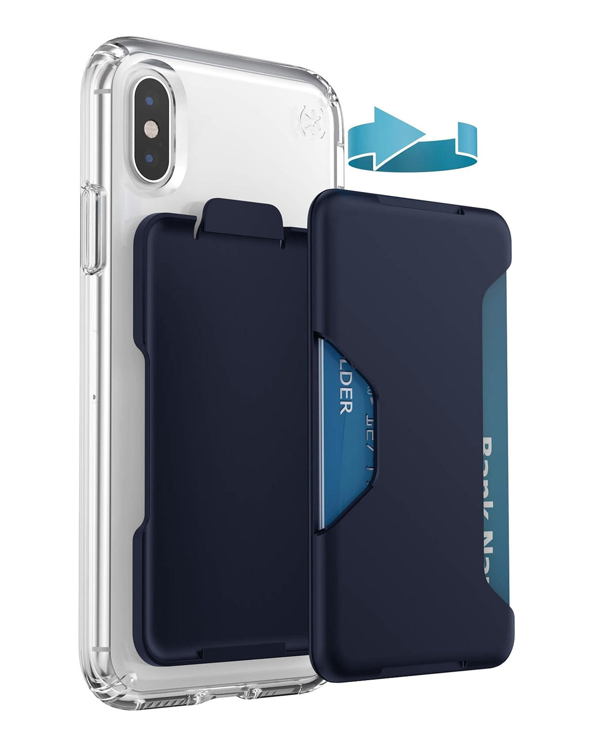 Speck- LootLock Stick-Wallet for Most Smartphones — Navy Blue