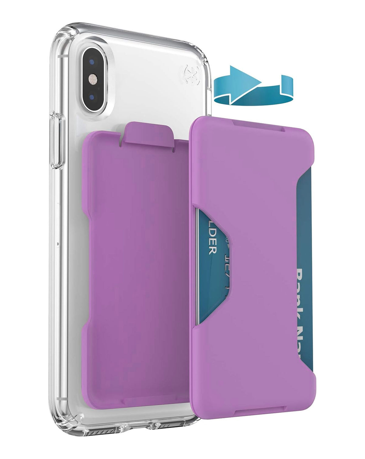 Speck- LootLock Stick-Wallet for Most Smartphones — Jelly Purple