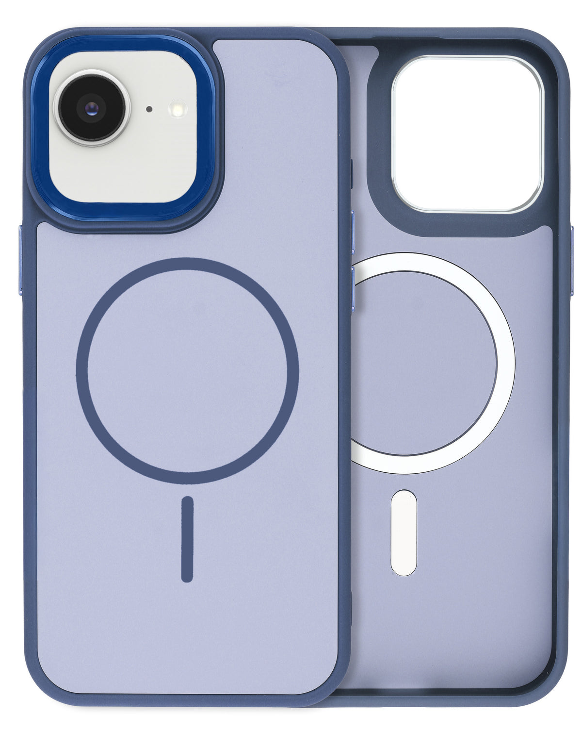 MagSafe Heavy-Duty Shockproof Case for iPhone 13 / 14 / 16e / 17e — Navy Blue