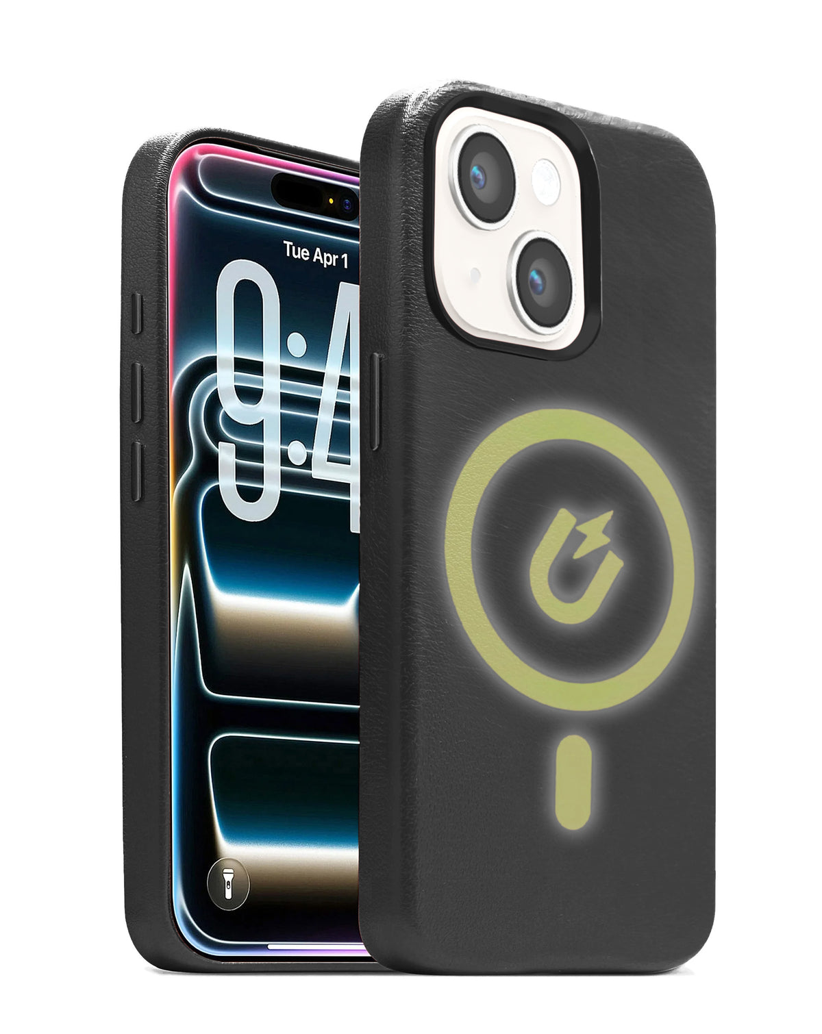 Leather Case for iPhone 13 / 14 / 16e / 17e — Black