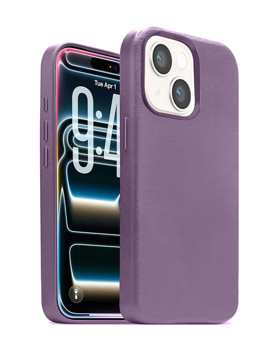Leather Case for iPhone 13 / 14 / 16e / 17e — Light Purple