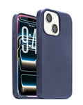 Leather Case for iPhone 13 / 14 / 16e / 17e — Navy Blue