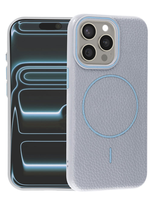 Magnetic Leather Case for iPhone 14 Pro Max — Wayne Blue