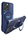 Magnetic Kickstand Full-Body Case for iPhone 14 Pro Max — Navy