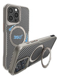 Magnetic Kickstand Full-Body Case for iPhone 14 Pro Max — Silver