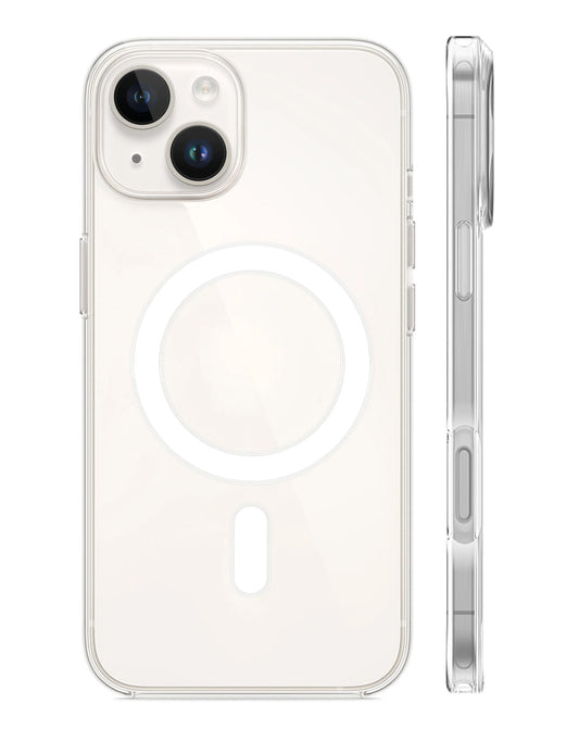 Crystal Clear Wireless-Charging Compatible Case for iPhone 15