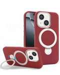 Magnetic Kickstand Soft Silicone Case for iPhone 17e / 16e / 15 / 14 / 13