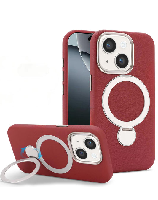 Magnetic Kickstand Soft Silicone Case for iPhone 17e / 16e / 15 / 14 / 13