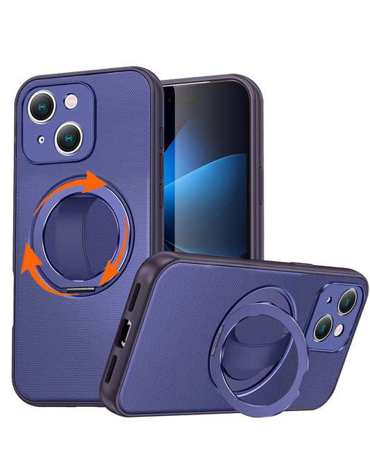 Heavy-Duty Shockproof Kickstand Full-Body Case for iPhone 17E / 16E / 15 / 14 / 13 — Blue