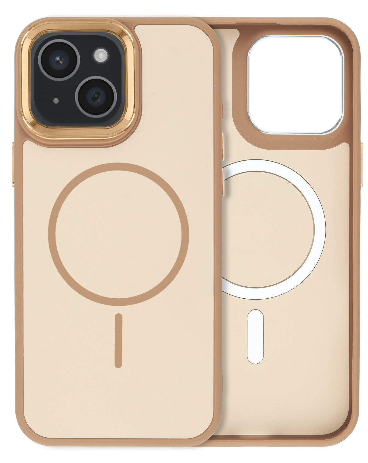MagSafe Heavy-Duty Shockproof Case for iPhone 15 — Brown