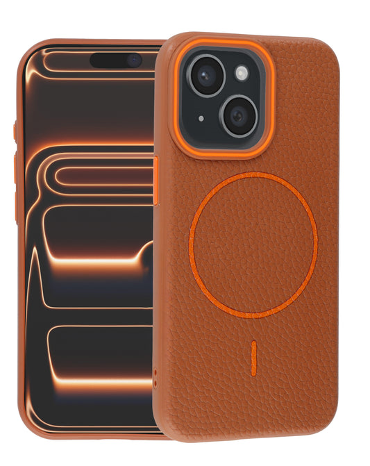 Magnetic Leather Case for iPhone 14 Plus / 15 Plus
