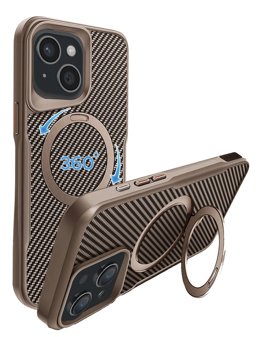 Magnetic Kickstand Full-Body Case for iPhone 15 Plus / 14 Plus — Gold