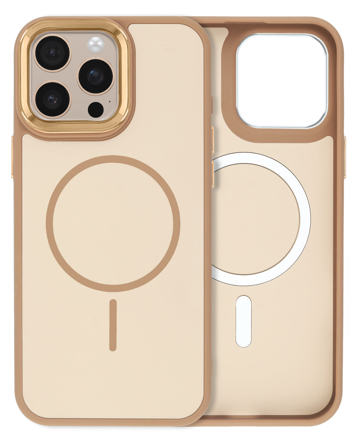 MagSafe Heavy-Duty Shockproof Case for iPhone 15 Pro — Brown