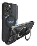 Magnetic Kickstand Full-Body Case for iPhone 15 Pro — Black