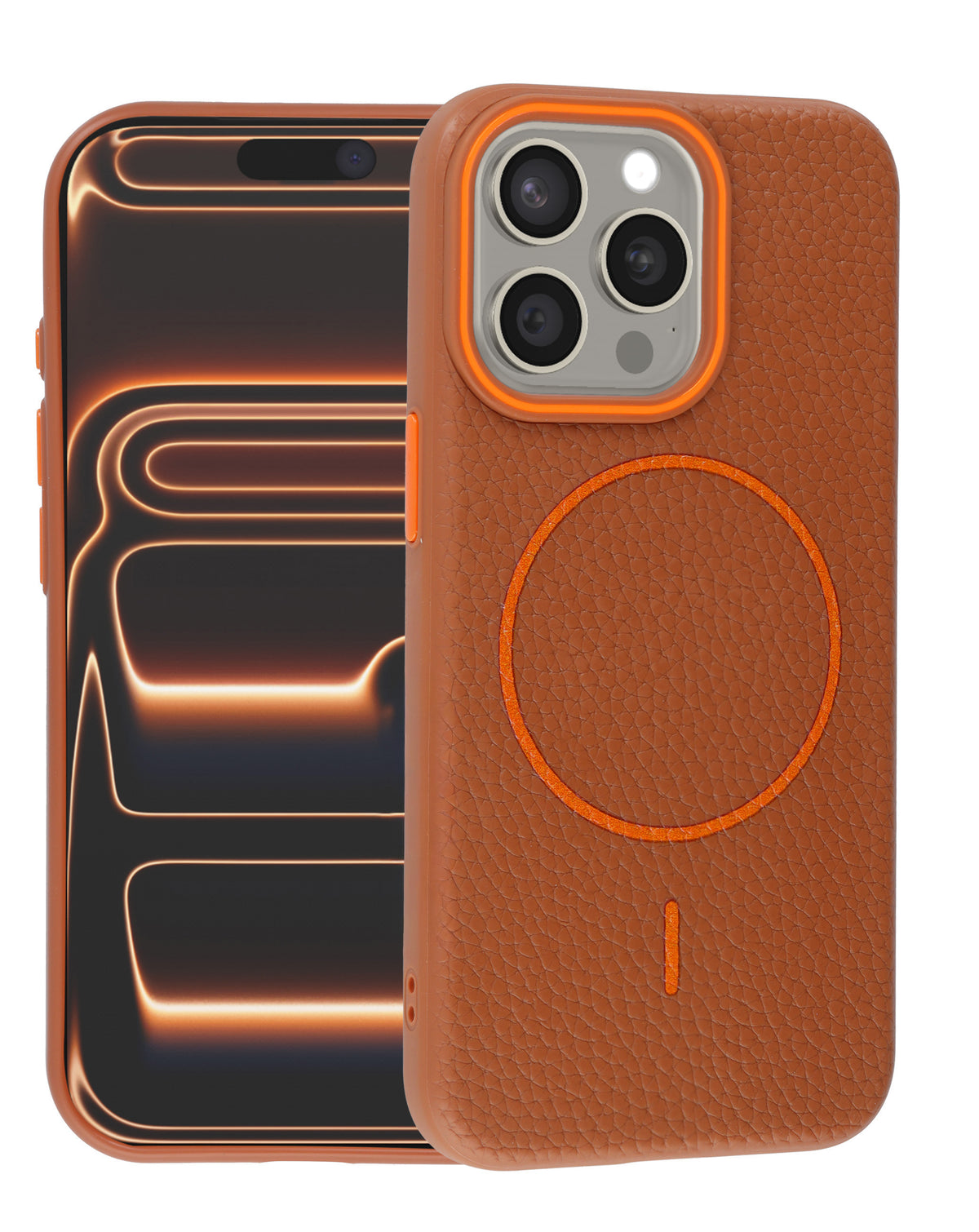 Magnetic Leather Case for iPhone 15 Pro Max