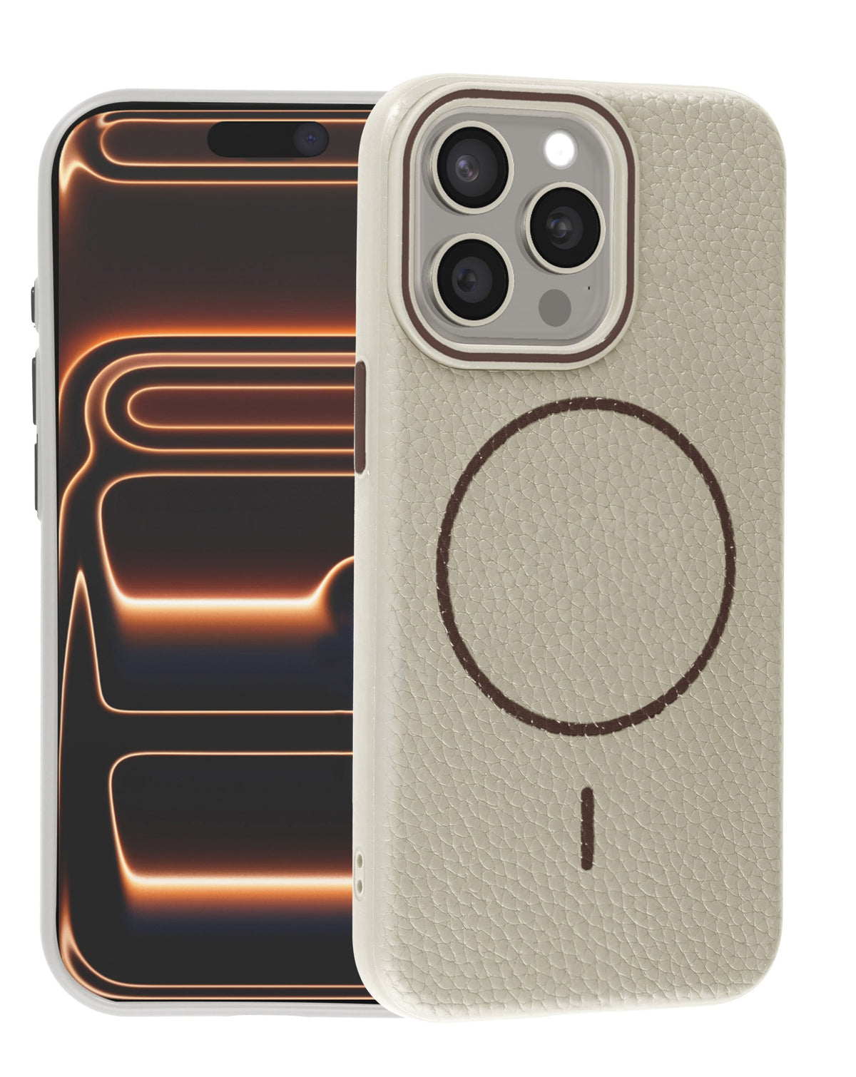 Magnetic Leather Case for iPhone 15 Pro Max