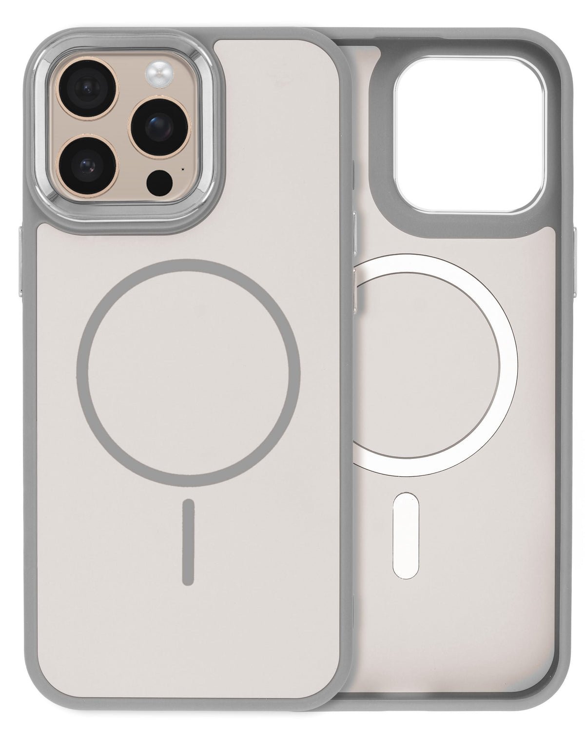 MagSafe Heavy-Duty Shockproof Case for iPhone 15 Pro Max — Gray