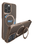 Magnetic Kickstand Full-Body Case for iPhone 15 Pro Max — Gold