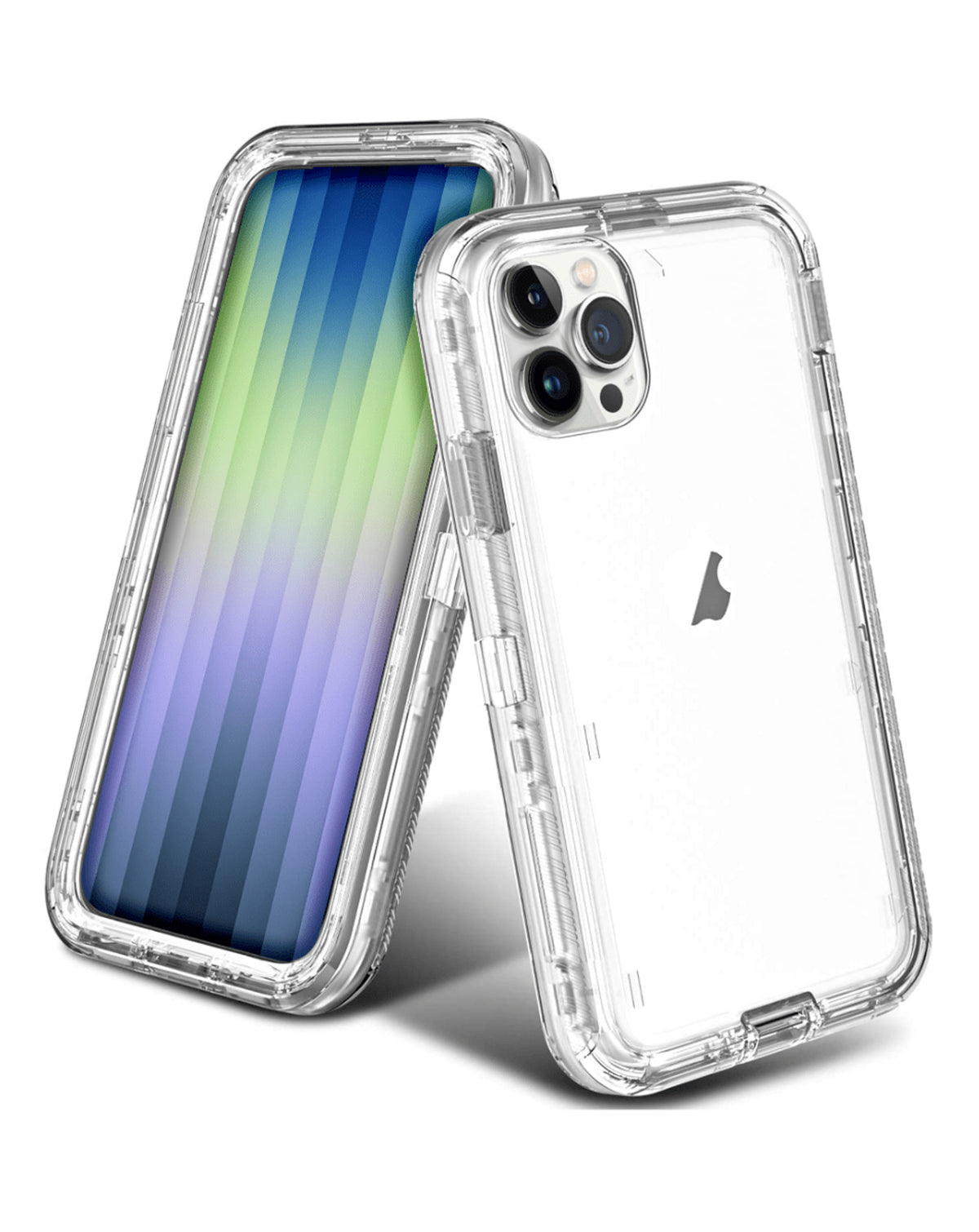 Heavy-Duty Shockproof Crystal Clear Case for iPhone 15 Pro Max — Clear